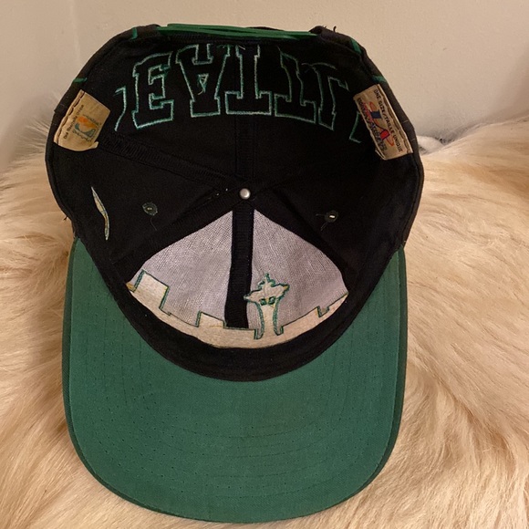 Seattle SuperSonics Vintage 90s Big Logo Athletic Hat Snapback Cap Sonics - Picture 11 of 17